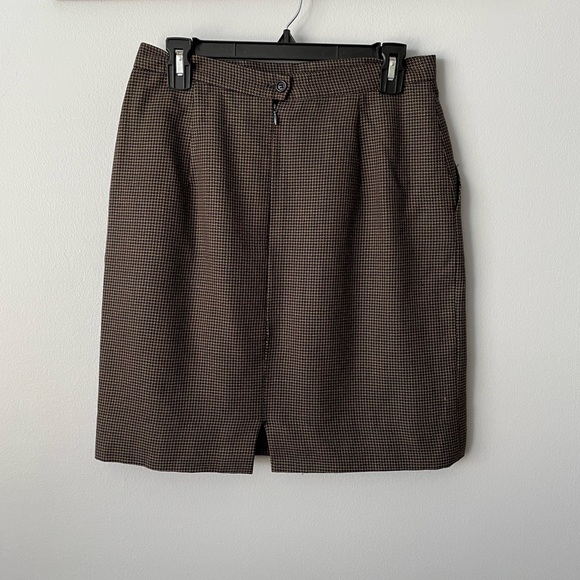 Vintage 100% Wool Canadian Made Woven Skirt Size 12 - Picture 3 of 15